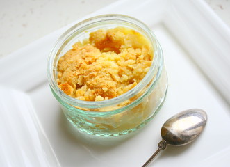 verrine de crumble aux pommes
