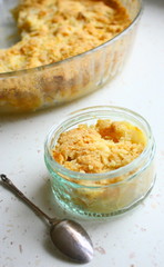 verrine de crumble aux pommes
