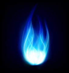 blue burning fire flame background