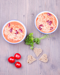 Soup with rice and beans