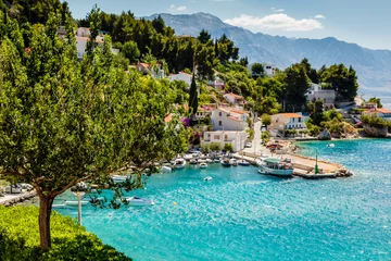 Beautiful Adriatic Bay and the Village near Split, Croatia © anshar73