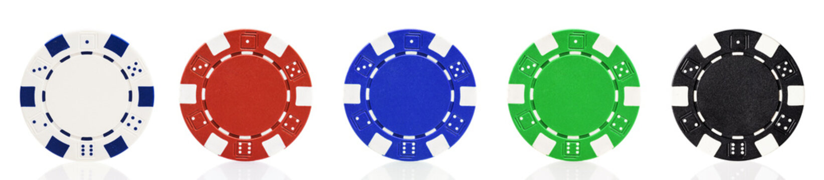 Poker chip isolated on white background