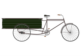 Sylwetka indyjskiej rikszy transportowej. © norsob