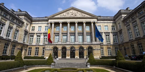 Papier Peint photo Lavable Bruxelles Bâtiment du Parlement belge à Bruxelles