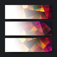 Set of three colorful abstract banners