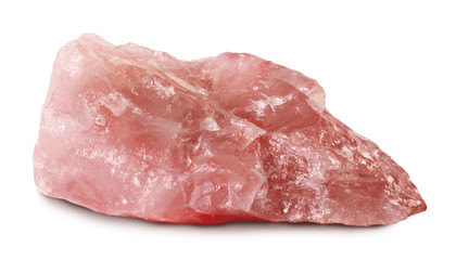 Rose quartz gemstone rock