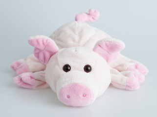 Stuffed pinf piggy isolated