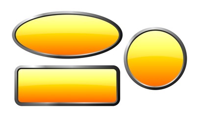 orange glass buttons