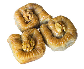 Eastern sweets: baklava with the walnut