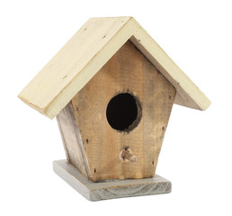 Bird house isolated on white