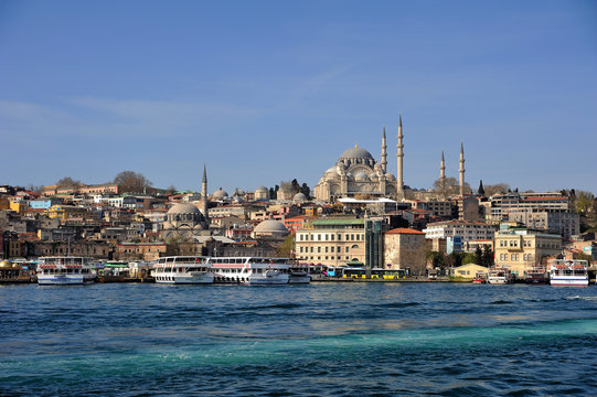 Istanbul Suleymaniye Mosgue-Golden horn sides