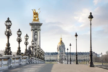 Foto op Plexiglas Pont Alexandre III Parijs Fance Pont Alexandre III