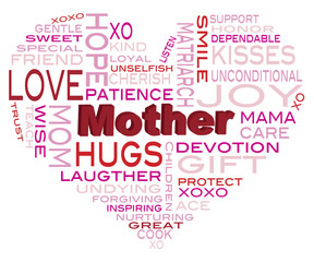Fototapeta premium Happy Mothers Day Word Cloud Illustration