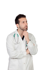 Fototapeta premium Portrait Of Young Thoughtful Male Doctor