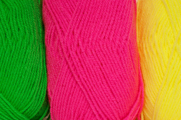 Wool threads close up