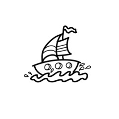 cartoon hand drawing imagination set