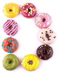 Donuts isolated on white background