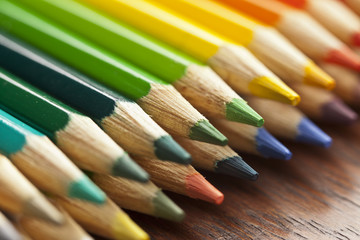 Obraz premium Colored pencils close-up.
