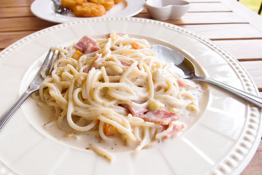 pasta with bacon and cheese