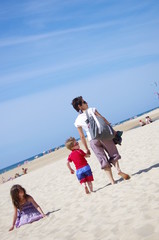 famille à la plage