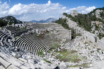 Ancient amphitheatre in Termessos city. (nowadays Turkey)