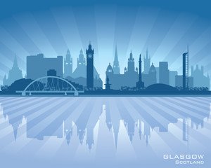 Glasgow Scotland skyline city silhouette