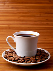 Coffee as a morning meal. Concept and idea