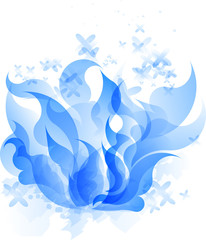 Abstract blue background with transparency. Vector.