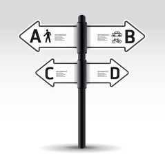 Obraz premium Modern road sign Design template / can be used for infographics