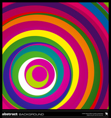 Abstract colorful circles background vector.