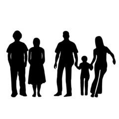 illustration of a family and teenager