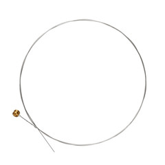 first guitar string on a white background