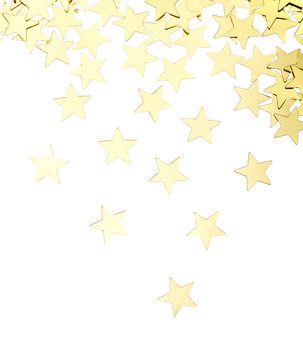 golden stars isolated