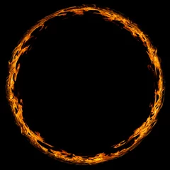 Crédence de cuisine en verre imprimé Flamme Cercle de feu