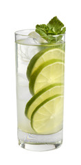 lemonade with lime and ice