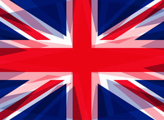 Distorted United Kingdom Union flag