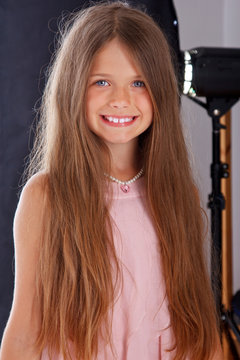 Beautiful little girl with adorable smile