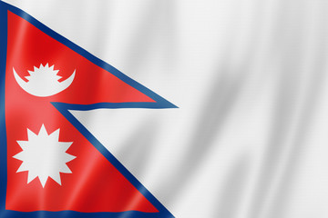Nepalese flag - obrazy, fototapety, plakaty