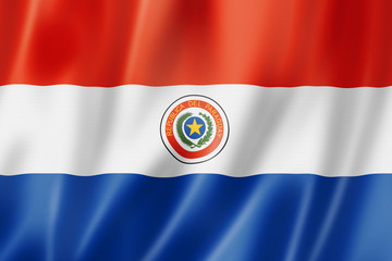 Paraguayan flag - obrazy, fototapety, plakaty
