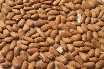 Background made of almonds