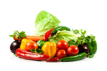 Healthy Eating. Seasonal organic raw vegetables.