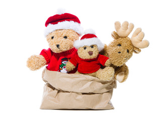 Lustige Bärenfamilie zur Weihnachtszeit