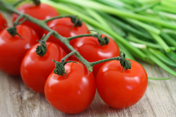 Cherry tomatoes and chives