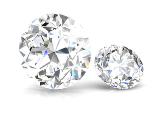 diamond . High quality 3d render with HDRI lighting