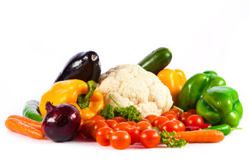 vegetables isolated on a white background