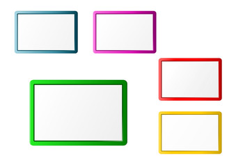 vector colored whiteboards