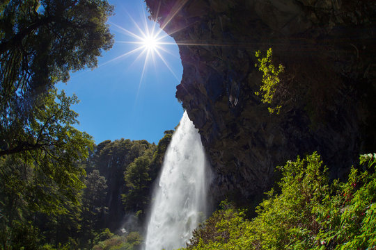 Waterfall Saltillo, national park Lanin, Patagonia, Argentina