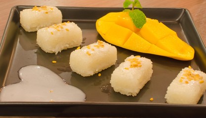 Mango sticky rice.