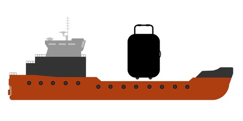 Livraison de valise par bateau cargo