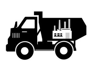 Usine dans un camion benne	